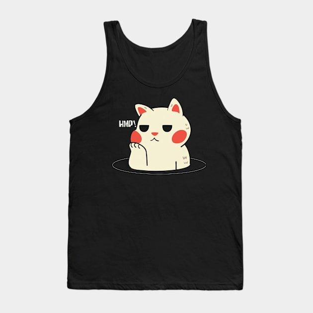 Sulking Cat Tank Top by Orenji Shirts